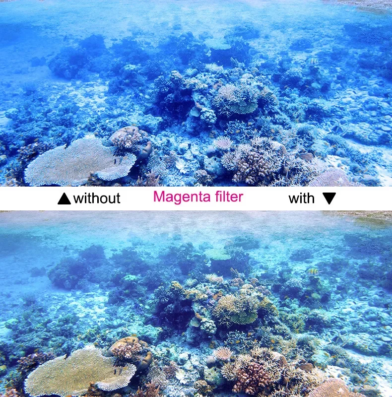 Комплект фильтров для дайвинга фильтр объектива красный розовый фиолетовый