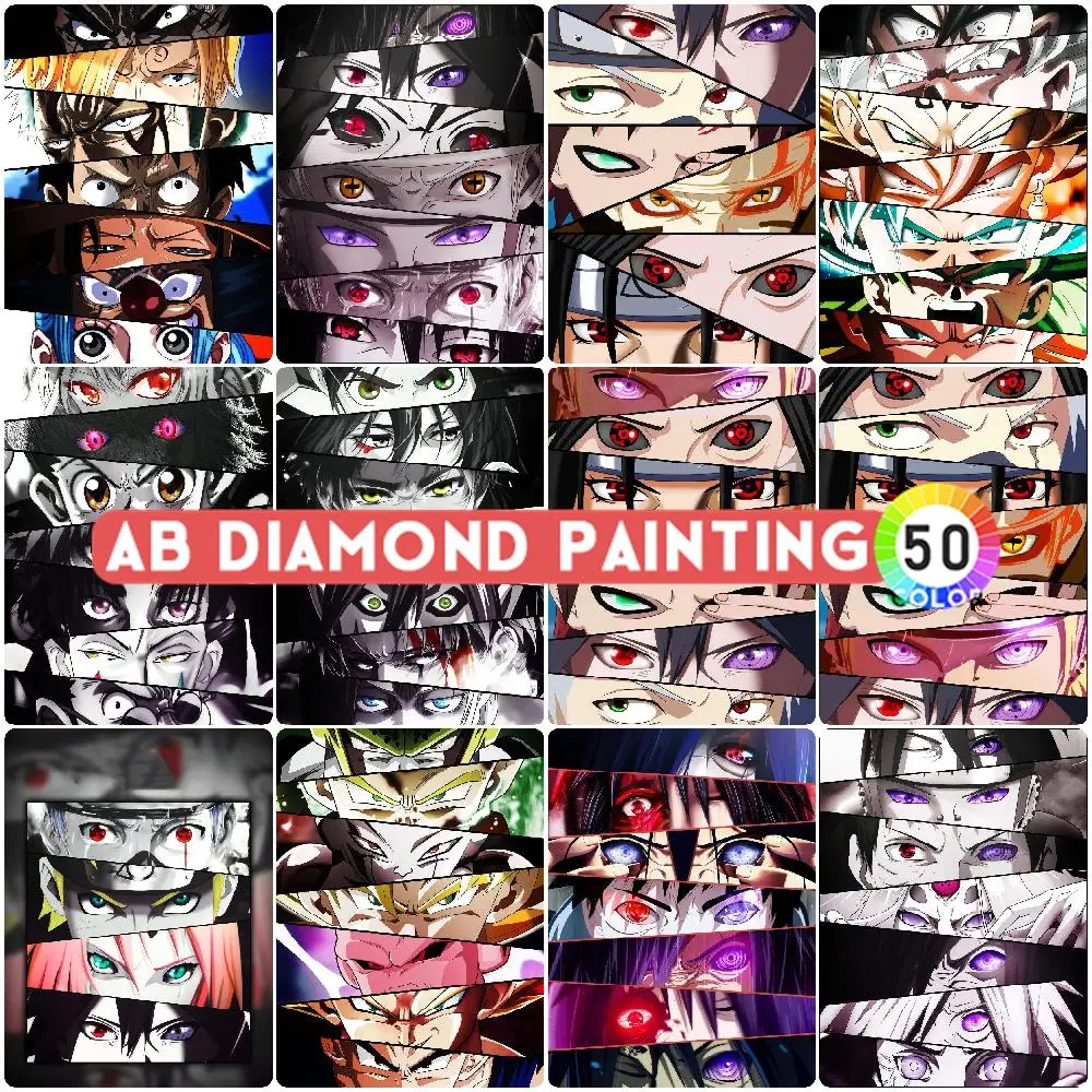 

Алмазная живопись японская анимация AB Северные огни ниндзютсу глаз реконструированная мозаика 5D «сделай сам» новое поступление Набор домашний декор