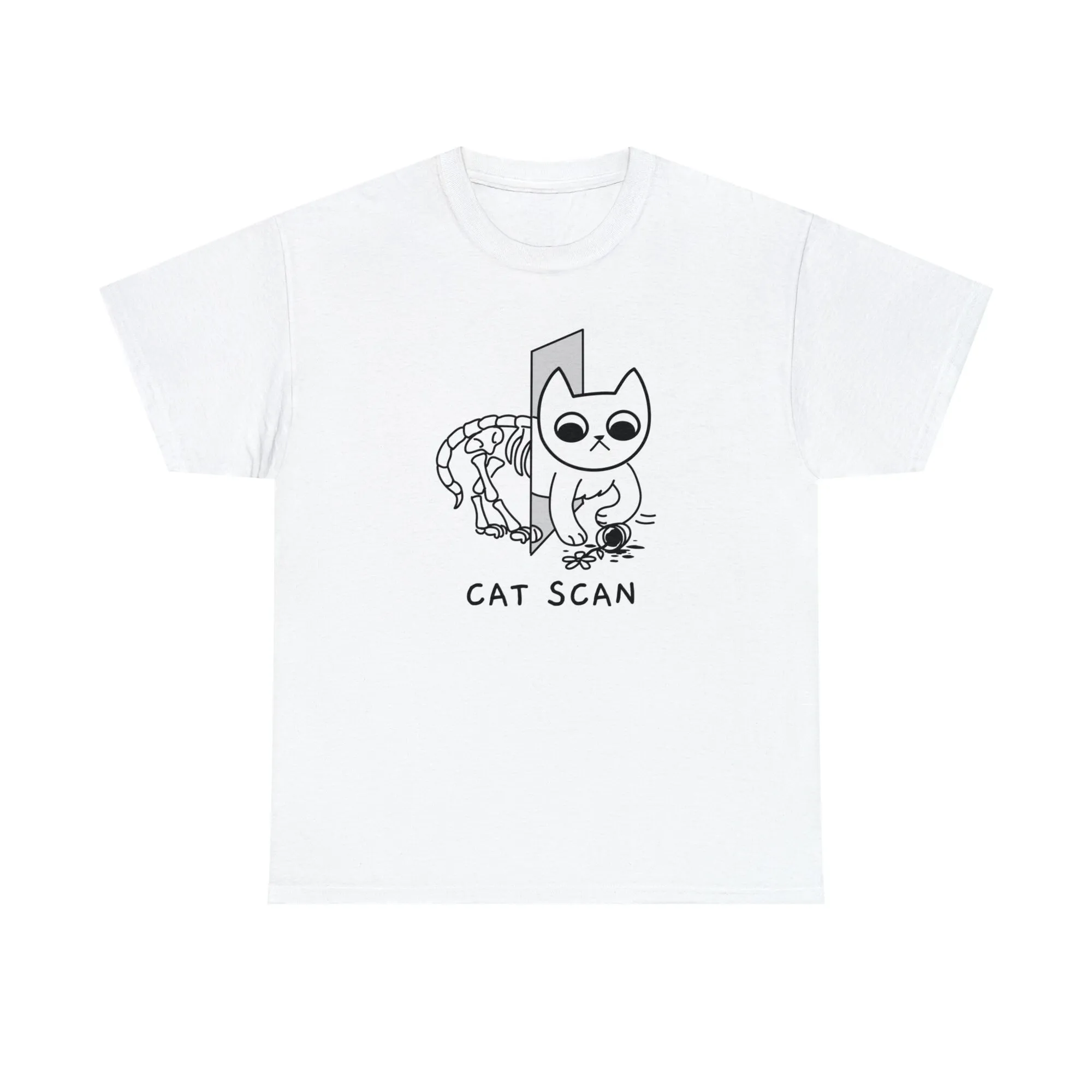 Топ с рисунком кота медицинская шутка футболка из тяжелого хлопка длинными или