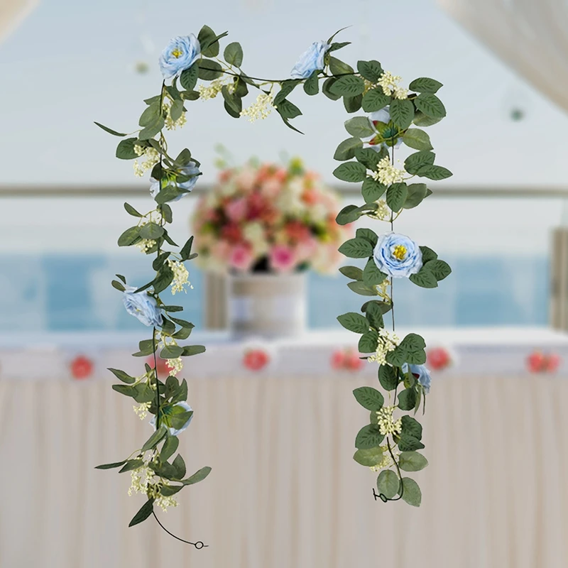 

ARTIFICIAL CAMELLIA VINE GARLAND ROSE FLOWERS VINE FOR WEDDING PARTY GARDEN HOME DECOR