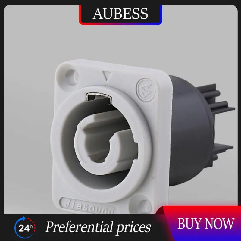 

Copper Core Ring Three Core Connector White Power Output High-quality Aviation Plug Plug And Unplug Without Sparks Audio Socket