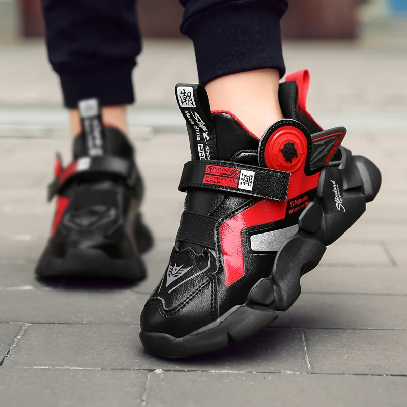 Brand Kids Running Shoes Cartoon Boys Sports Tennis Shoes Comfortable Children Basketball Shoes Thick Sole Non-slip Kids Shoes