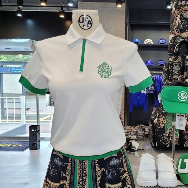 

Golf Wear For Women Summer Soccer Jersey Leisure Breathable POLO Shirt Fashion Polo Logo Embroidery Short Sleeve T-shirt