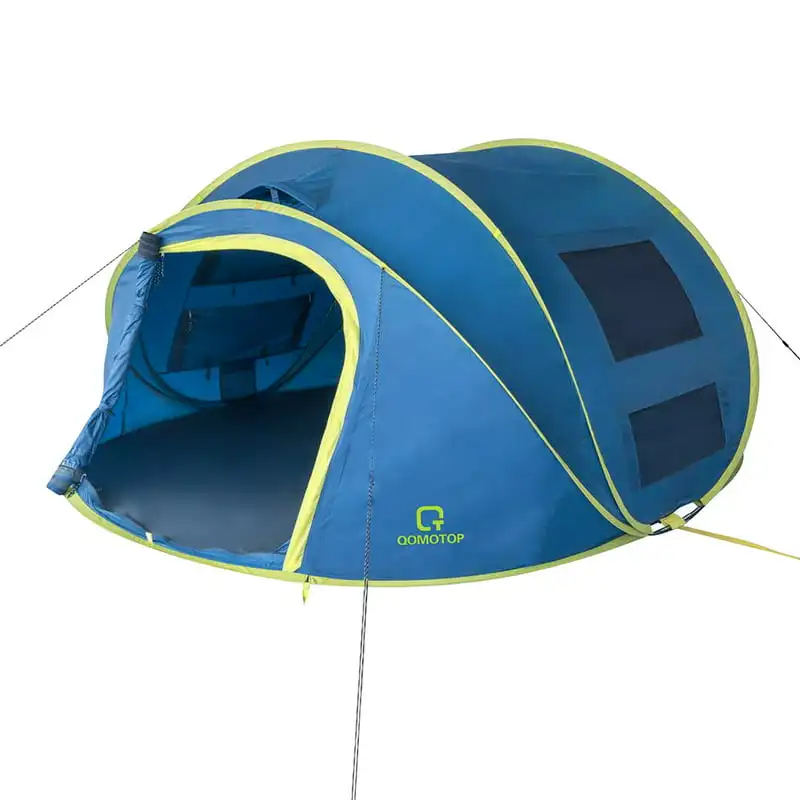 

Pop-up Tent, Portable Camping Tent Water-Resistant, UV Protection Sun Shelter with Carrying Bag and Gear Pockets for Family, Bl