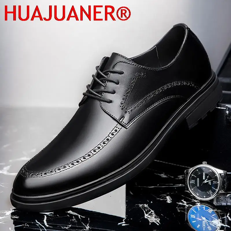 

Luxe British Style Oxford Shoes for Men Genuine Leather Casual Shoes Men Luxury Brogue Shoes High Quality Loafers Men's Shoes