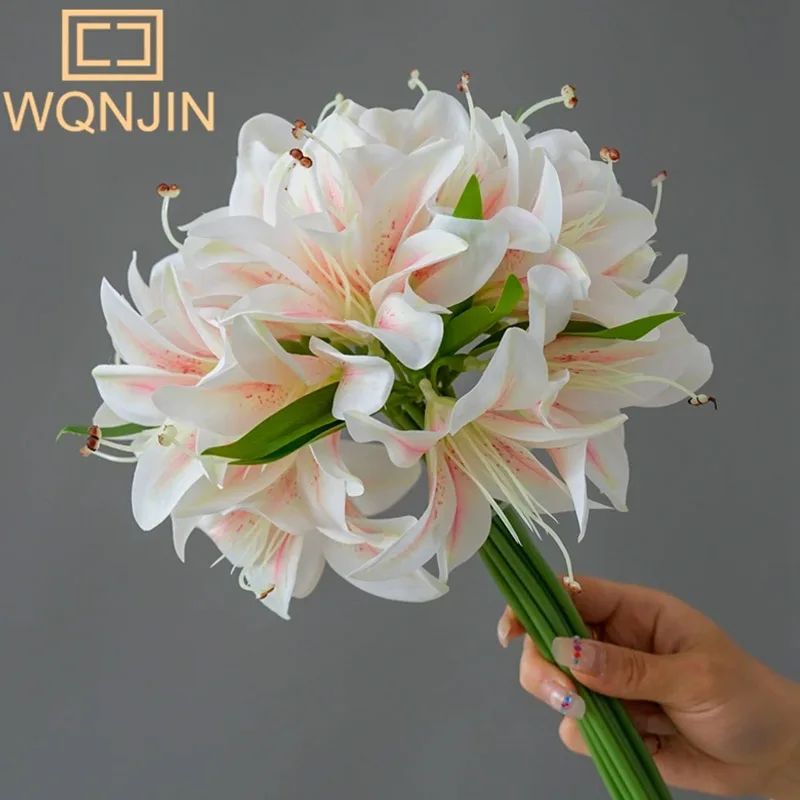 

Искусственные цветы лилии из шелка WQNJIN, 20 штук