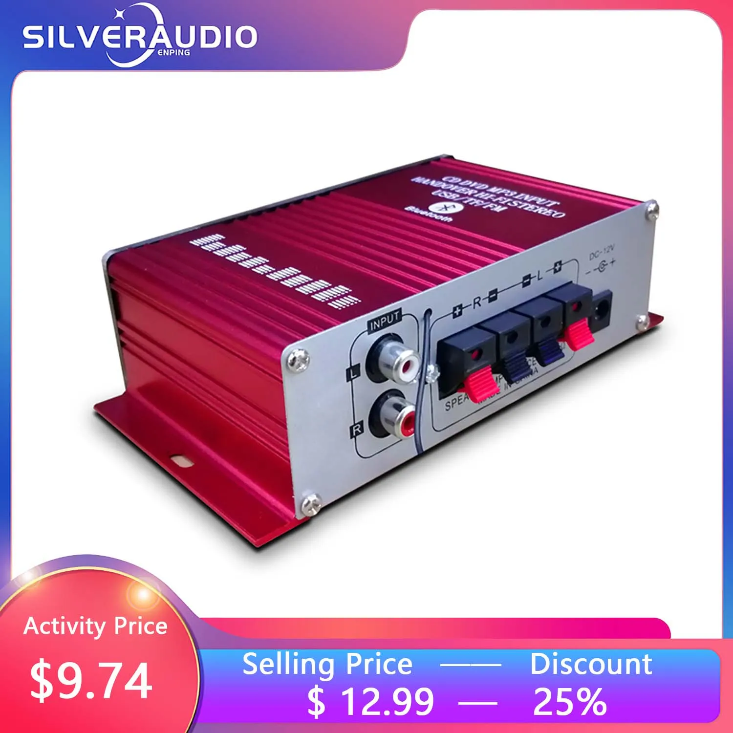 GAP-G7 мини-усилитель звука blueteeth стерео усилитель мощности FM SD HIFI 2CH AMP аудио