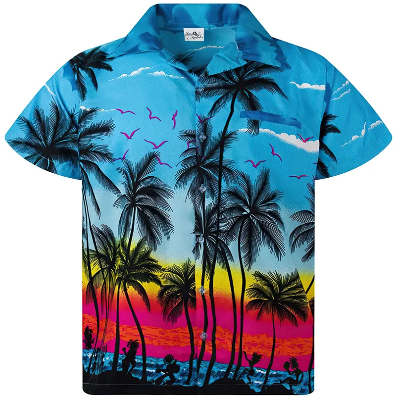 

Fashion Hits 3D Printed Hawaiian Shirts Men's Casual Oversized Streetwear Harajuku Beach Fashion Summer Shirts for Men 6XL