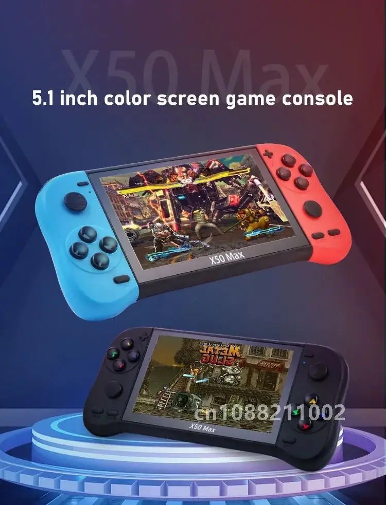 Портативная игровая консоль VILCORN X50 MAX для PS1 ретро-игры детский игровой плеер GBA/SNES