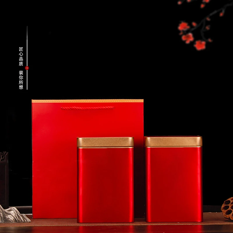

Direct Selling Tea Box Tea Square Frosted Tea Caddies Metal Cansair Tight Jarplastic Sealed Can Tea Strage Bottles Boxes Smel