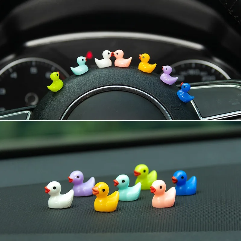 Автомобильный мини-утенка украшение милые смоляные креативные автомобильные