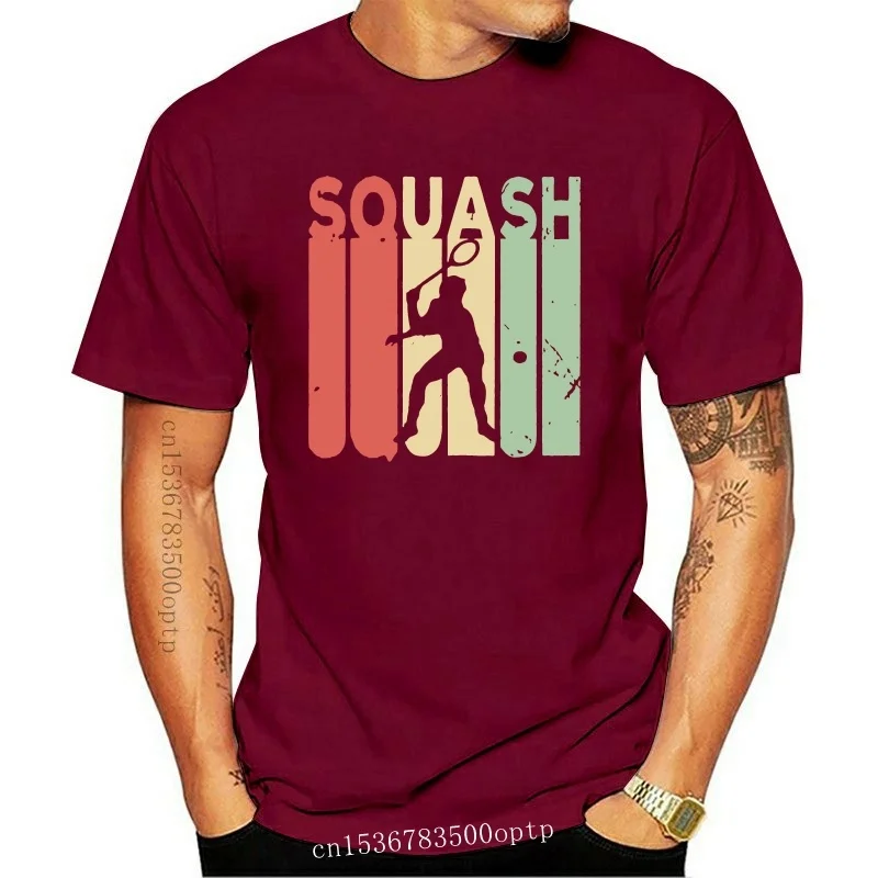 

New Men tshirt Squash Vintage Retro T Shirt Printed T-Shirt tees top