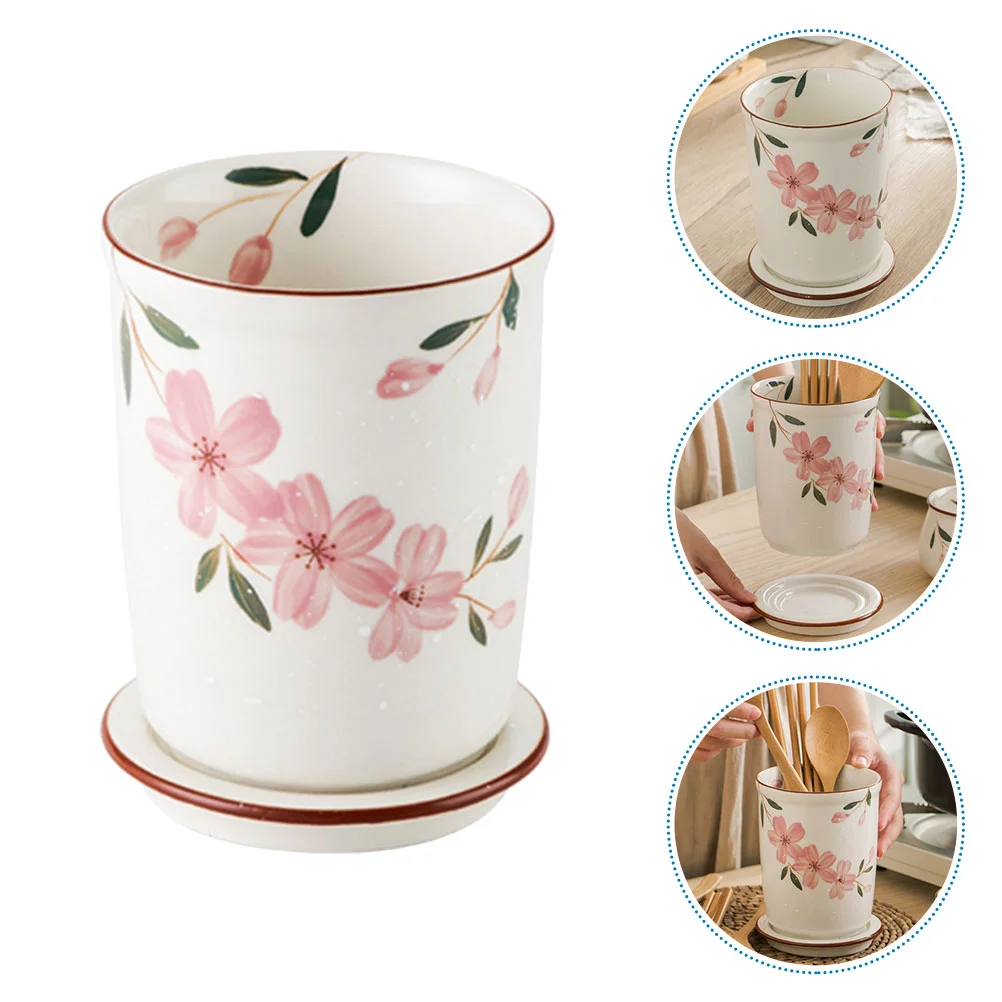 

1Pc Japanese Style Storage Basket Blossom Chopsticks Holder for Kitchen