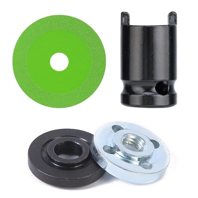 

4PCS Glass Cutting Disc Set With Adapter Ultra-Thin Saw Blade Jade Wine Bottles Chamfering Cutting Blade Glass