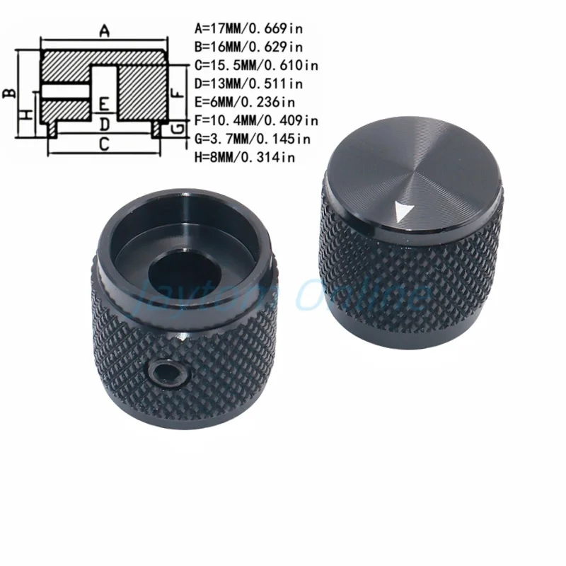 

Колпачки для потенциометров из алюминия