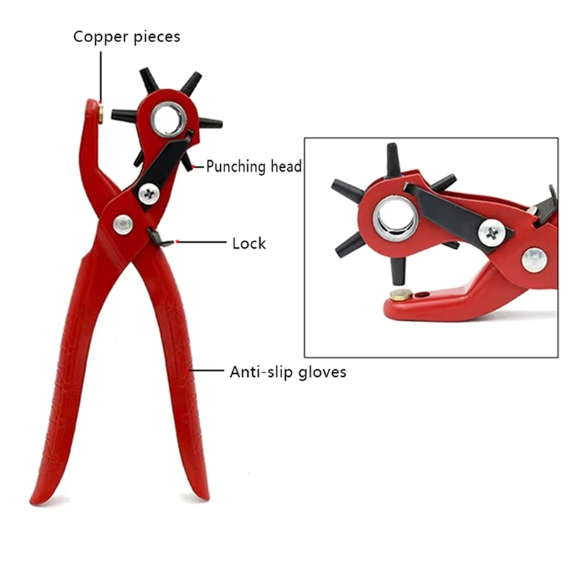 Швейный кожаный ремень дырокол плоскогубцы зажим с крючком 2/2 5/3/3 5/4/4 5 мм размер