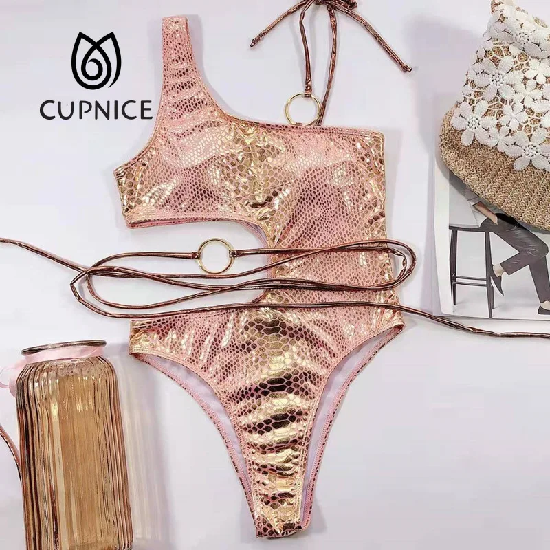 CPUNICE Корея сексуальная песня Zhiya питон узор цельный бандаж бикини купальник для
