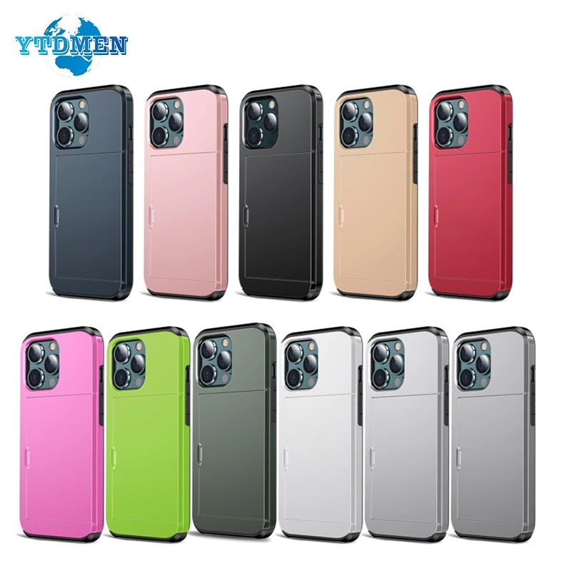 

Wallet Phone Case For iPhone 14 13 12 11 Pro Max Mini XR XS X 8 7 Plus Card Slot Bag TPU Shockproof Protection Cover