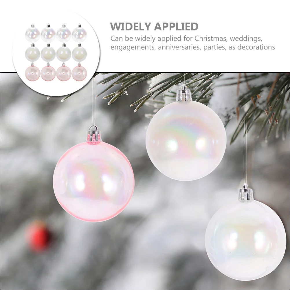 12 шт. красные рождественские украшения пузырь красочный шар прозрачное
