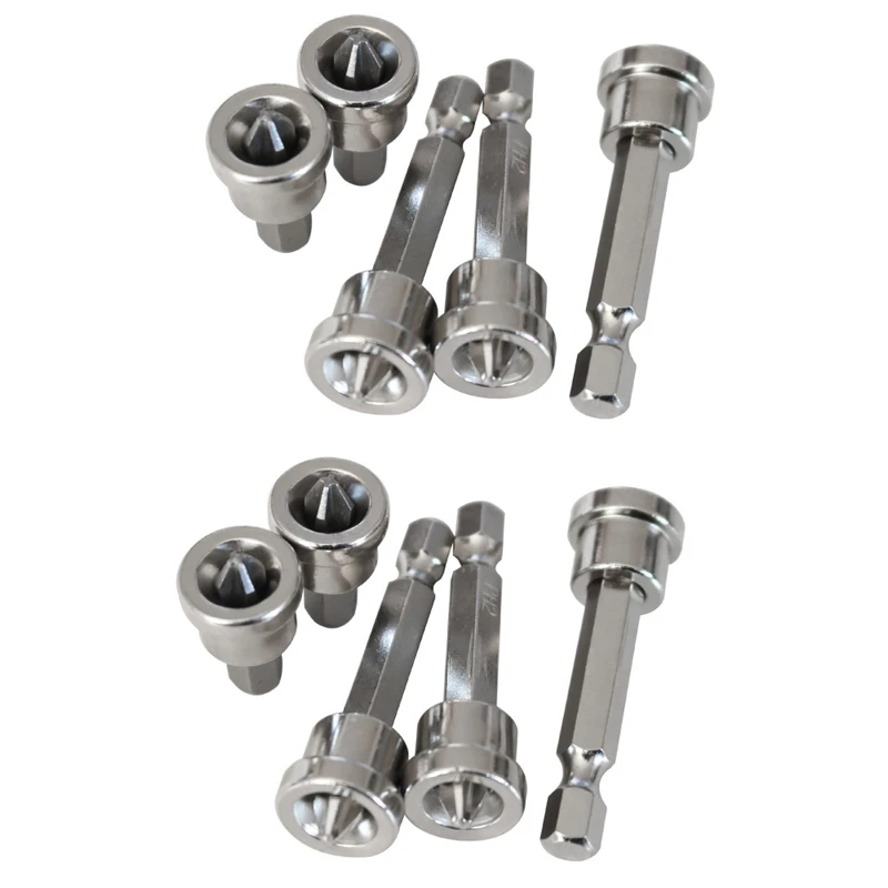 

5pcs Magnetic Positioning Screwdriver Bits Set 1/4 inch Hex Shank Head Woodworking Screw Positioning Bit Batch Head
