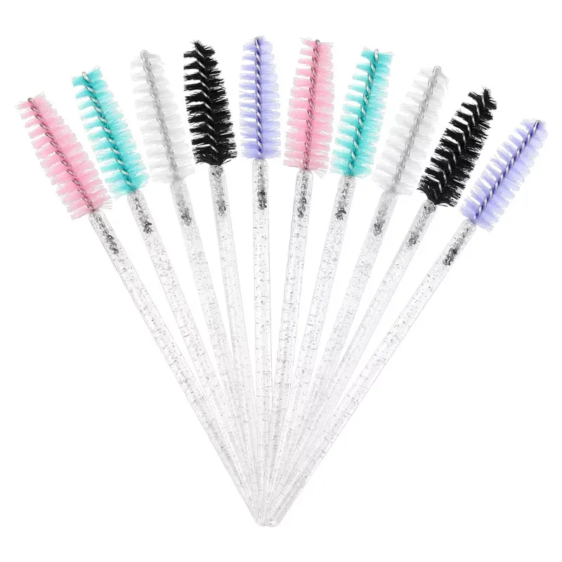 

pcs Disposable Crystal Eyelash Brush Comb Eyelash Extension Mascara Wands Makeup Brushes Professional women Beauty Tool