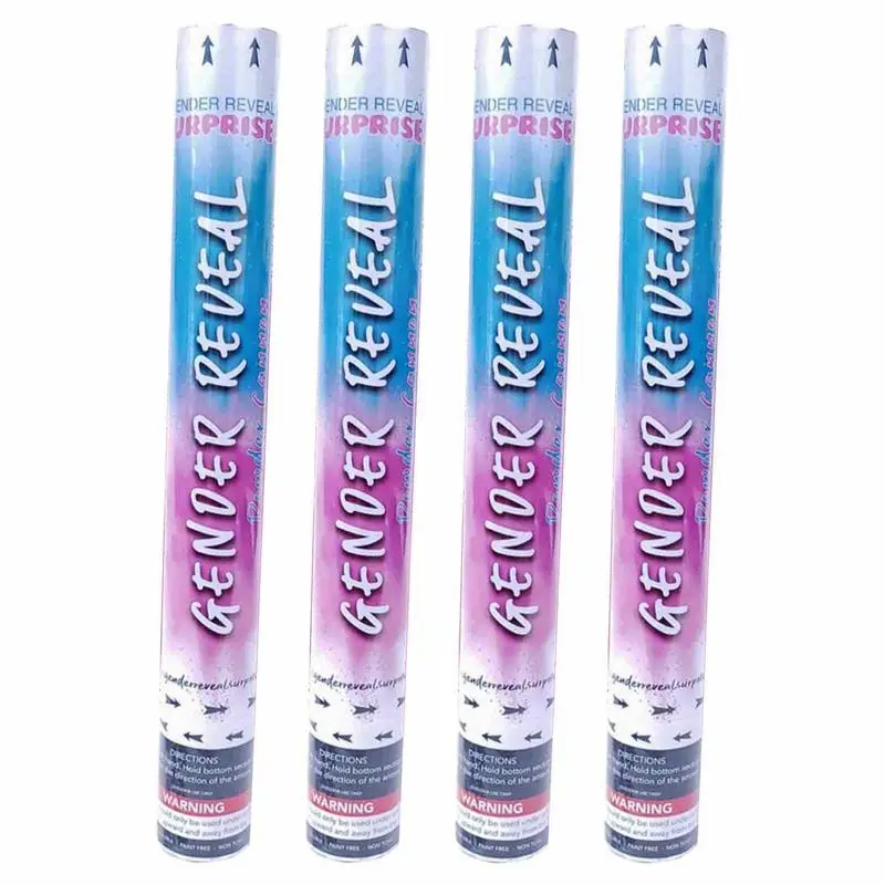 

Gender Reveal Powder Cannon & Confetti Balloon 4Pcs Cannons 2 Pink 2 Blue Smoke Bomb Poppers Boy or Girl Balloon Party Supplies