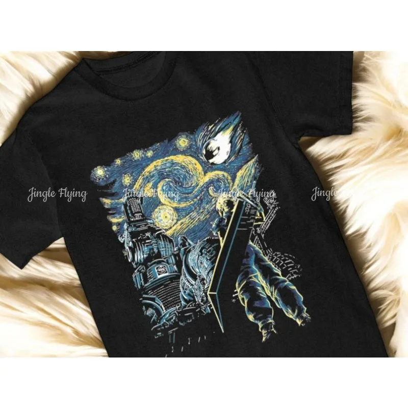 Футболка Звездный мако-реактор унисекс рубашка Final Fantasy 7 модный дизайн с рисунком