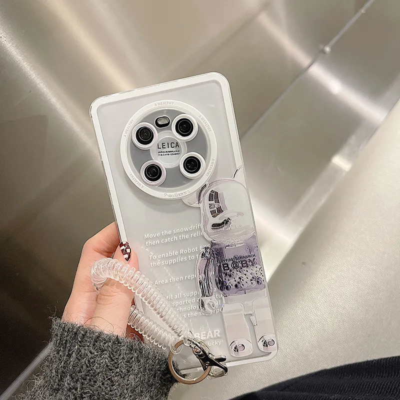 

Nice Bear Mobile Phone Case For Huwei Mate 40 40Pro 30 30Pro P40 P40Pro P30 P30Pro Nova 8 7Pupil Shadow Transparent Phone Case