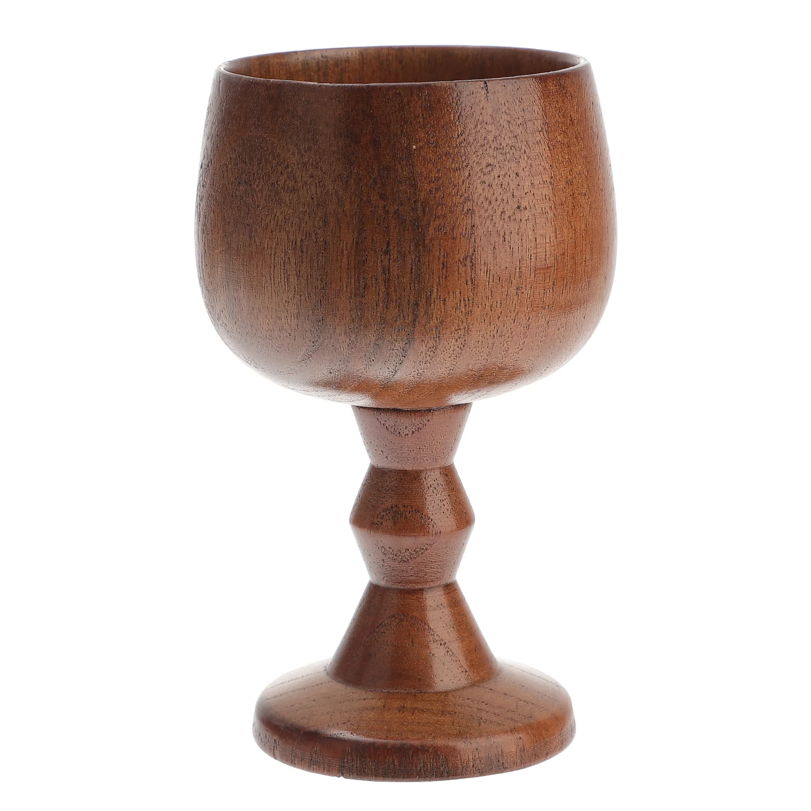 

Vintage Wooden Goblet Drinking Cup Water Cup Communion Chalice Cup Kitchen Accessories Gift for Beverage Champagne Brown