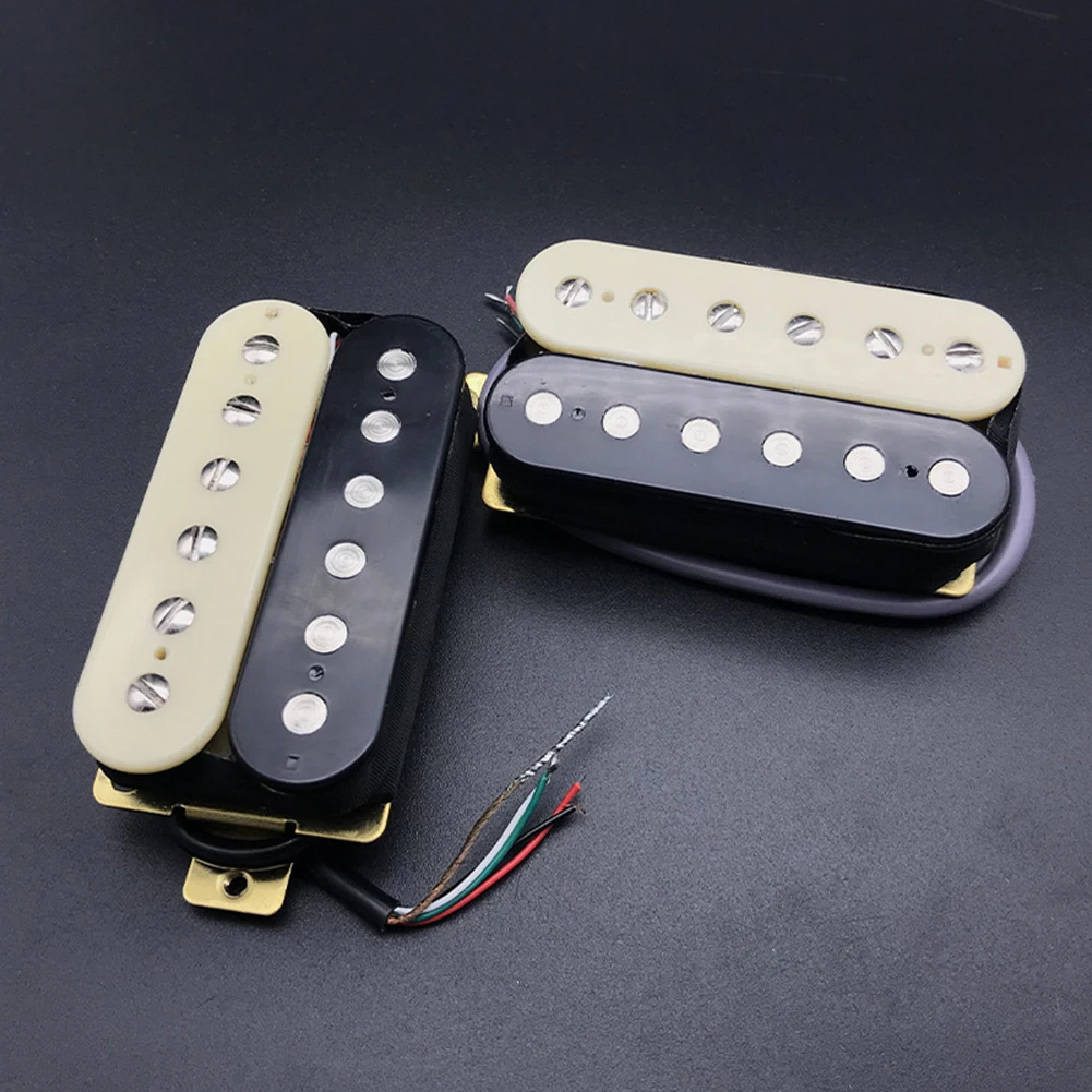 Пикап Humbucker с двойной катушкой приемник для электрогитары шейка и мост цвет Зебра