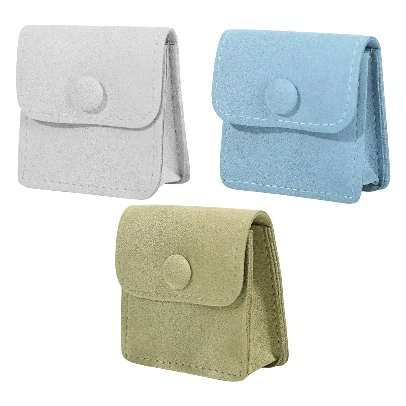 

3Pcs Microfiber Jewelry Pouch Jewelry Box Jewelry for Necklaces Travel for