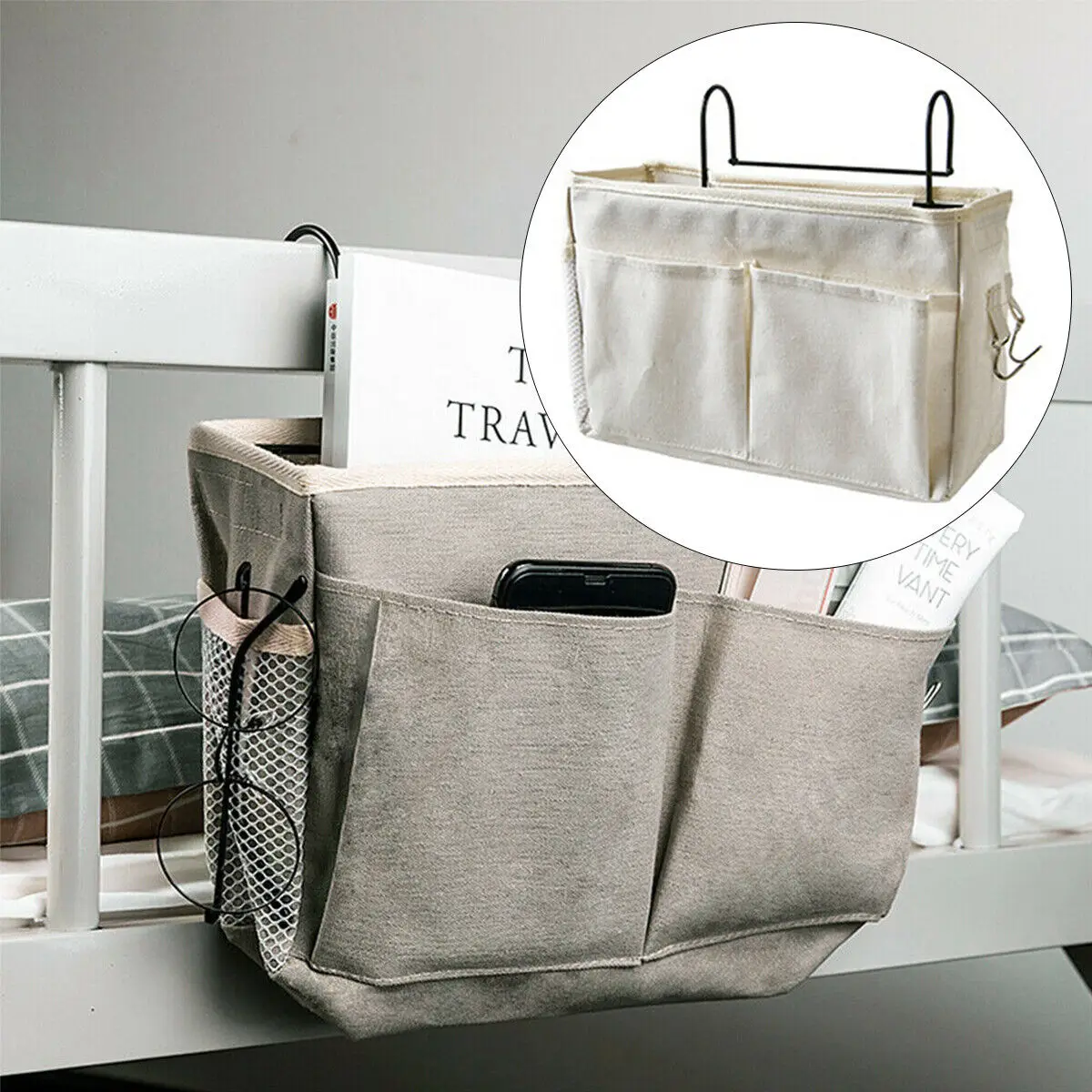 Боковая Сумка для хранения кровати подвесная сумка общежития дома лофта карманы