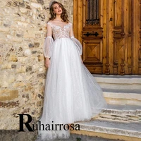 ruhair pastrol wedding gown for women trumpet sleeve modern sweetheart pearl button made to order robe de soir%c3%a9e de mariage