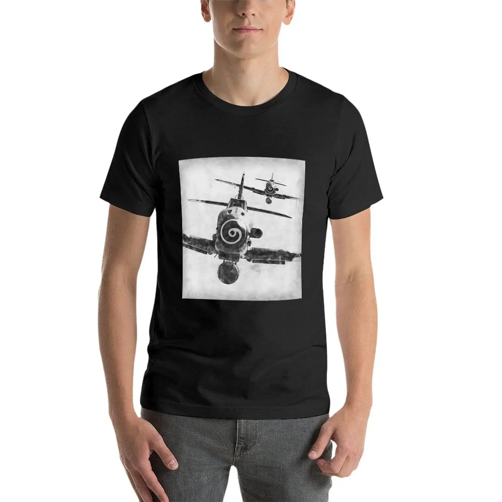 Футболка Messerschmitt BF 109K4 большие размеры эстетическая Одежда для мальчиков мужские