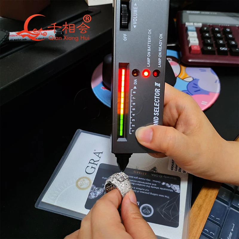 10k 14k 18k real white gold Borderless tessellation Rectangle invisible setting full Moissanite Ring Men women Male Wedding