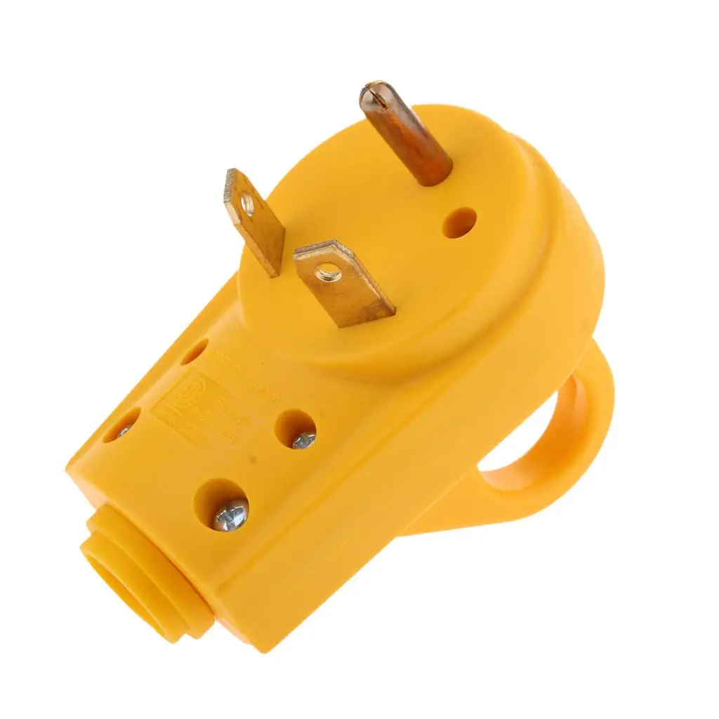 

125V Heavy Duty RV Adapter Male Replacement Receptacle Plug