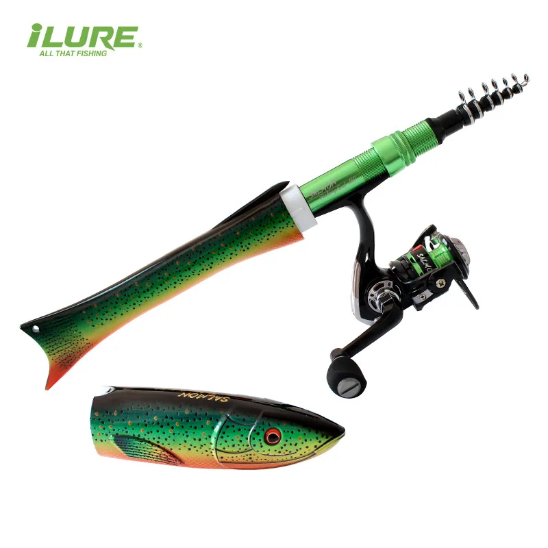 iLure Mini Retractable Ice Fishing Rods 1.6m Length 168g Weight Telescopic Carbon Fiber Rod Children Beginners Rod Pesca images - 6