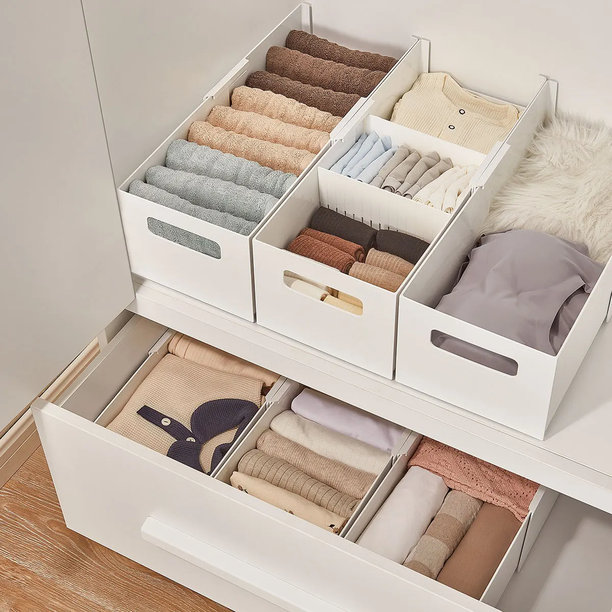 

Patented New Desktop Storage Box Home Kitchen Storage Box Multi Functional Thickened Telescopic Storage Box