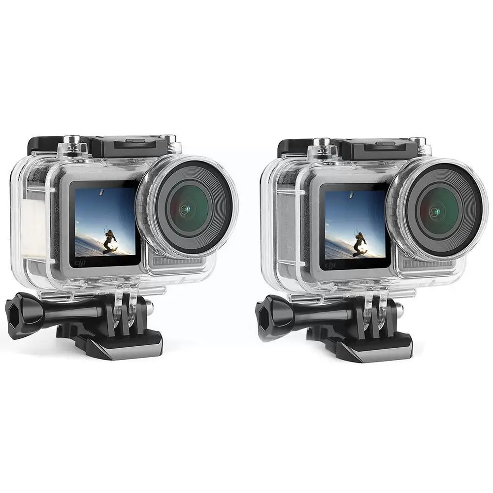 

Underwater Waterproof Housing Diving For Osmo Action Protector Cover With Buckle Basic Mount & Screw Action Camera E9z3