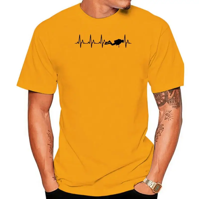 

Camiseta de buceo para hombres, camisa informal de algodón, de moda, de verano