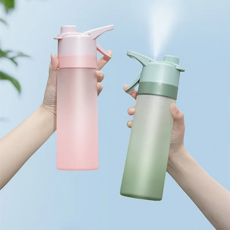 

650ml Water Bottle Spray Summer Large Capacity PCFrosted Outdoor Sport Travel Portable Drop Resistant High Temperature Resistant
