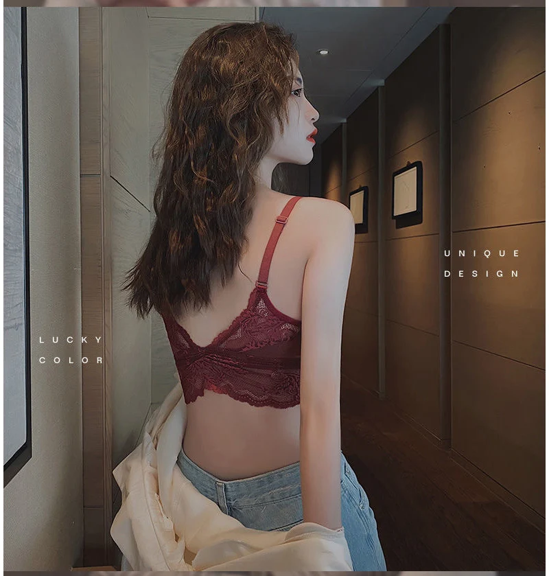 

Sexy Lace Bras For Women Push Up Women Crop Top Underwear Seamless Plus Size Bra Backless Female Bralette Lingerie Brassiere BRA