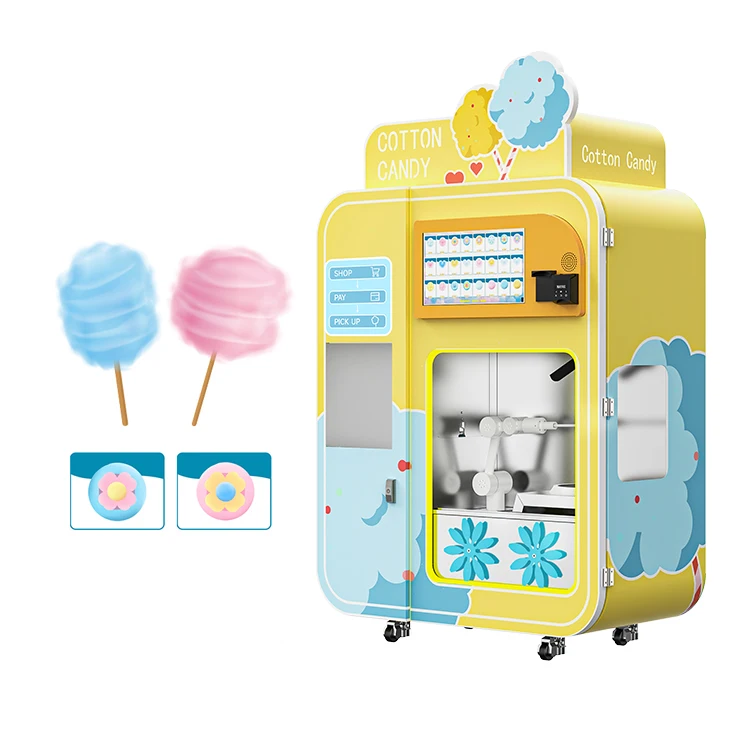 Горячий коммерческий торговый автомат для производства сладкой ваты Машина