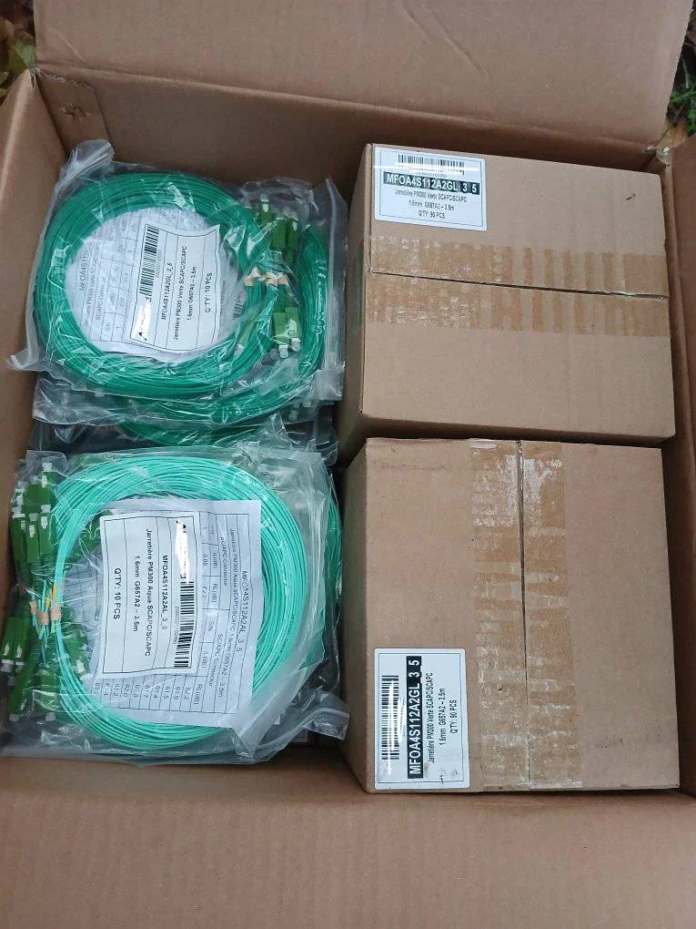 НОВЫЙ индивидуальный патч-кабель FTTH Jar 1800 мм 3 5 м Aqua G657A2 Fibra Optica Green Jumper SC Simplex SM SX SCAPC