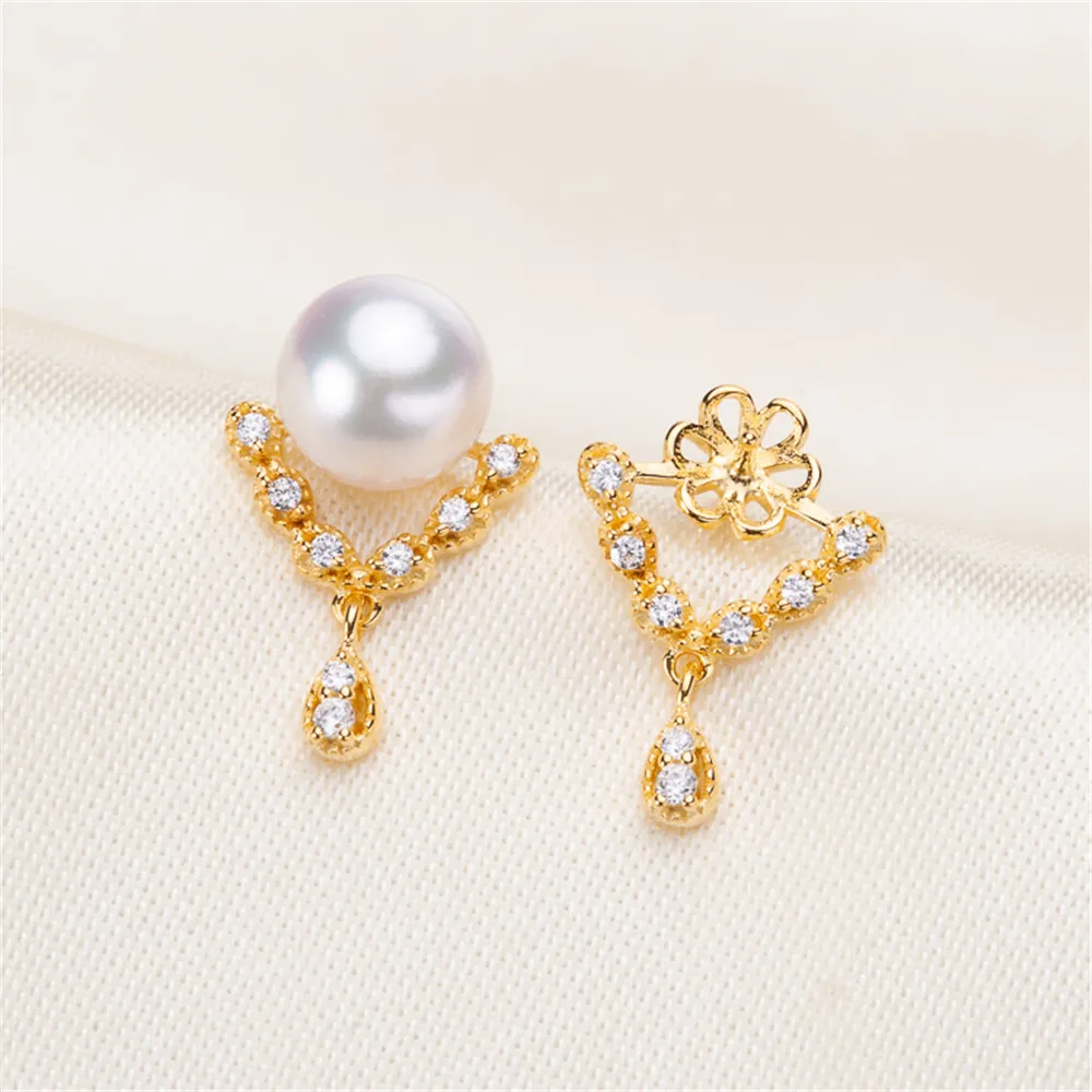 

S925 Sterling Silver Earring Hooks Accessories Gold Silver Ear Studs Ear Hooks Wire For Pearl Earrings Jewelry Making Findings