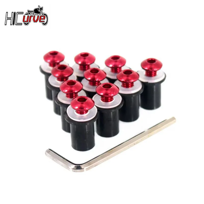 Болты для лобового стекла мотоцикла комплект крепежных винтов и гаек M5 5 мм 10 шт.