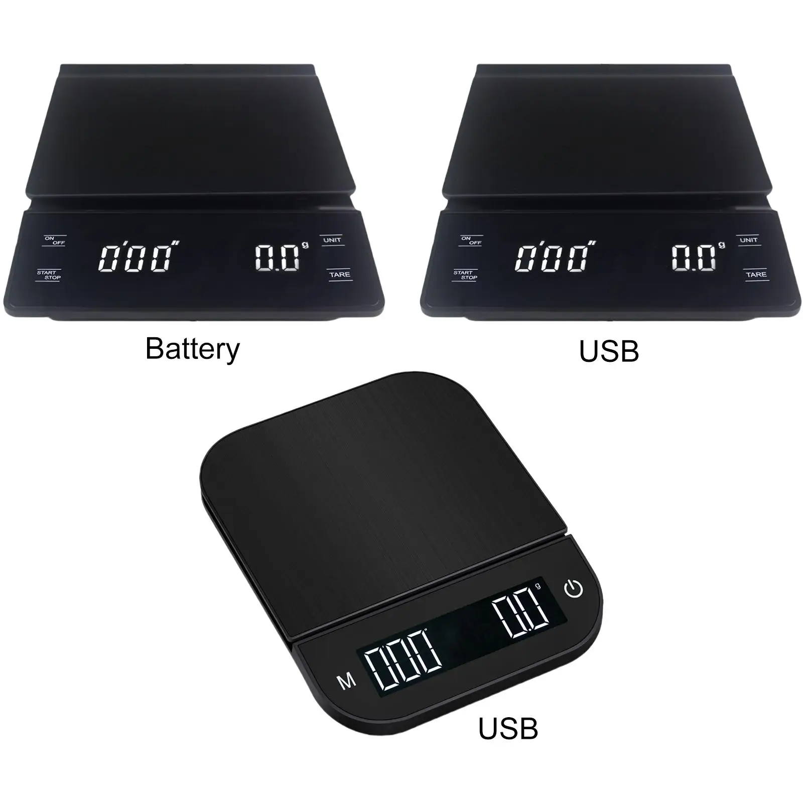 

Портативные электронные цифровые весы для кофе с таймером, высокоточные бытовые весы со светодиодный ным дисплеем, измерительные инструме...