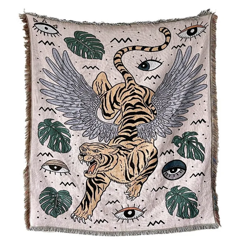 

Sofa Blanket Knitted Sofa Throw Blanket Universal Sofa Cover Decorative for Travel Plane Blanket Living Room Decorate