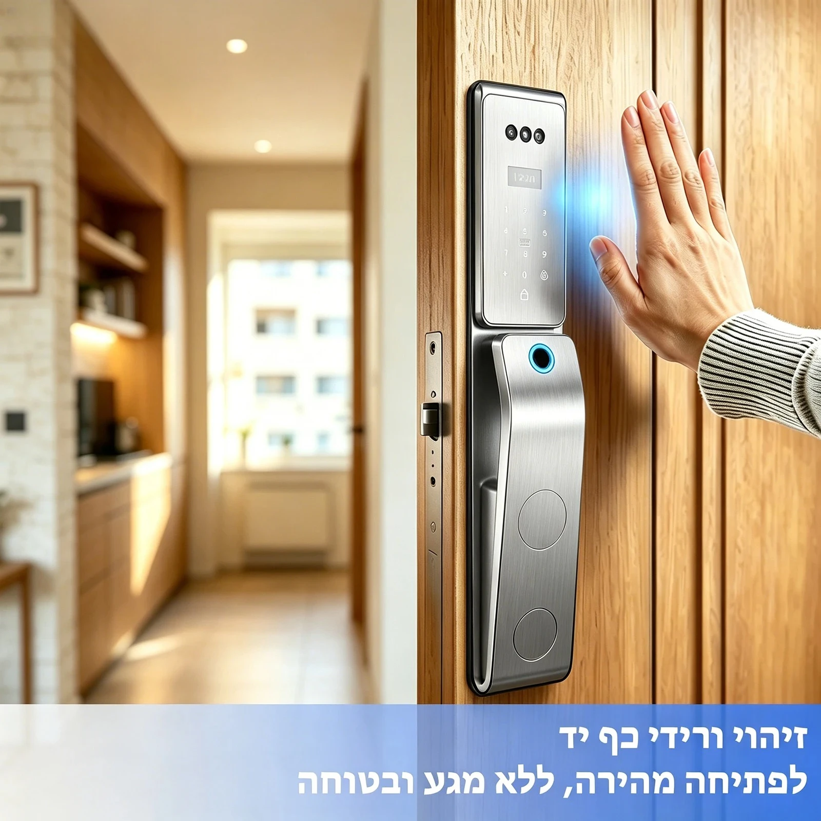 Умный замок SmarDeer Israel 6590 для Tuya, водонепроницаемый IP66, с распознаванием лиц и вен ладони, с поддержкой иврита, Wi-Fi замок Tuya (art.: 3920dc2f0463f) - 3920dc2f0463f