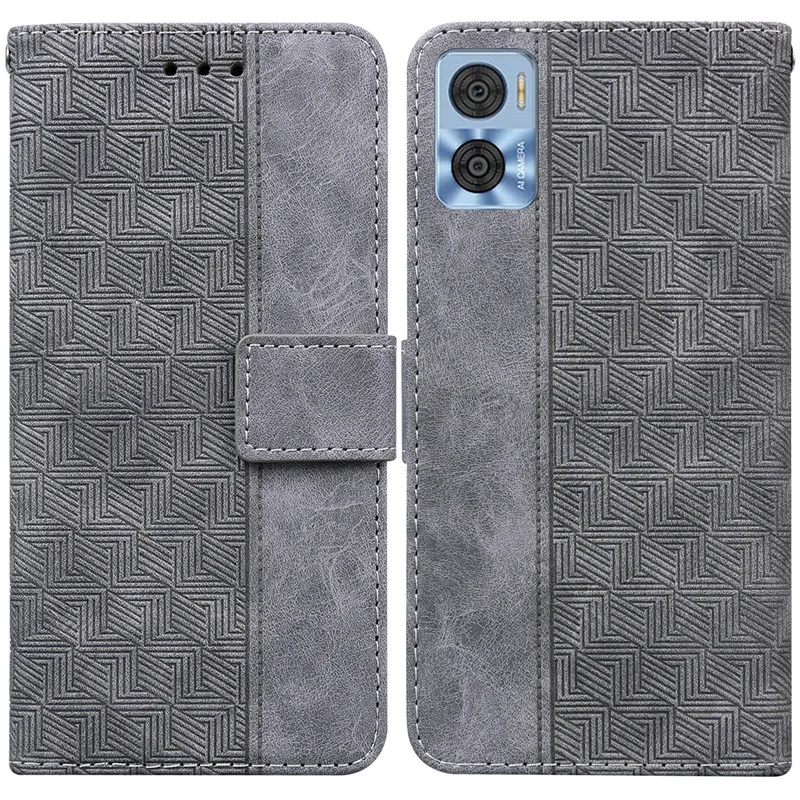 E22i Leather Case For Motorola Moto E22 E22i Magnetic Flip Wallet Case Cover For MotoE22 MotoE22i E 22 4G Card Slot Phone Case
